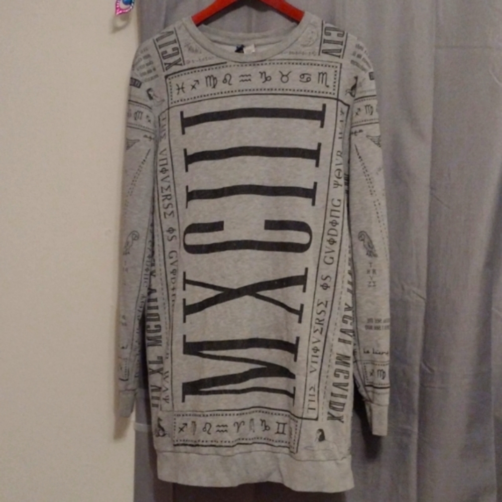 Zodiac- Hieroglyphics All over Print Grey XL